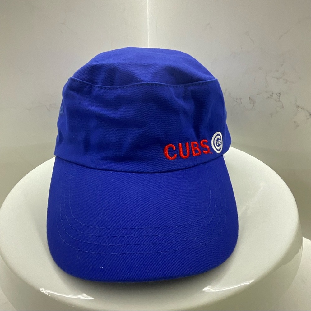 Chicago Cubs blue embroidered military cap hat
